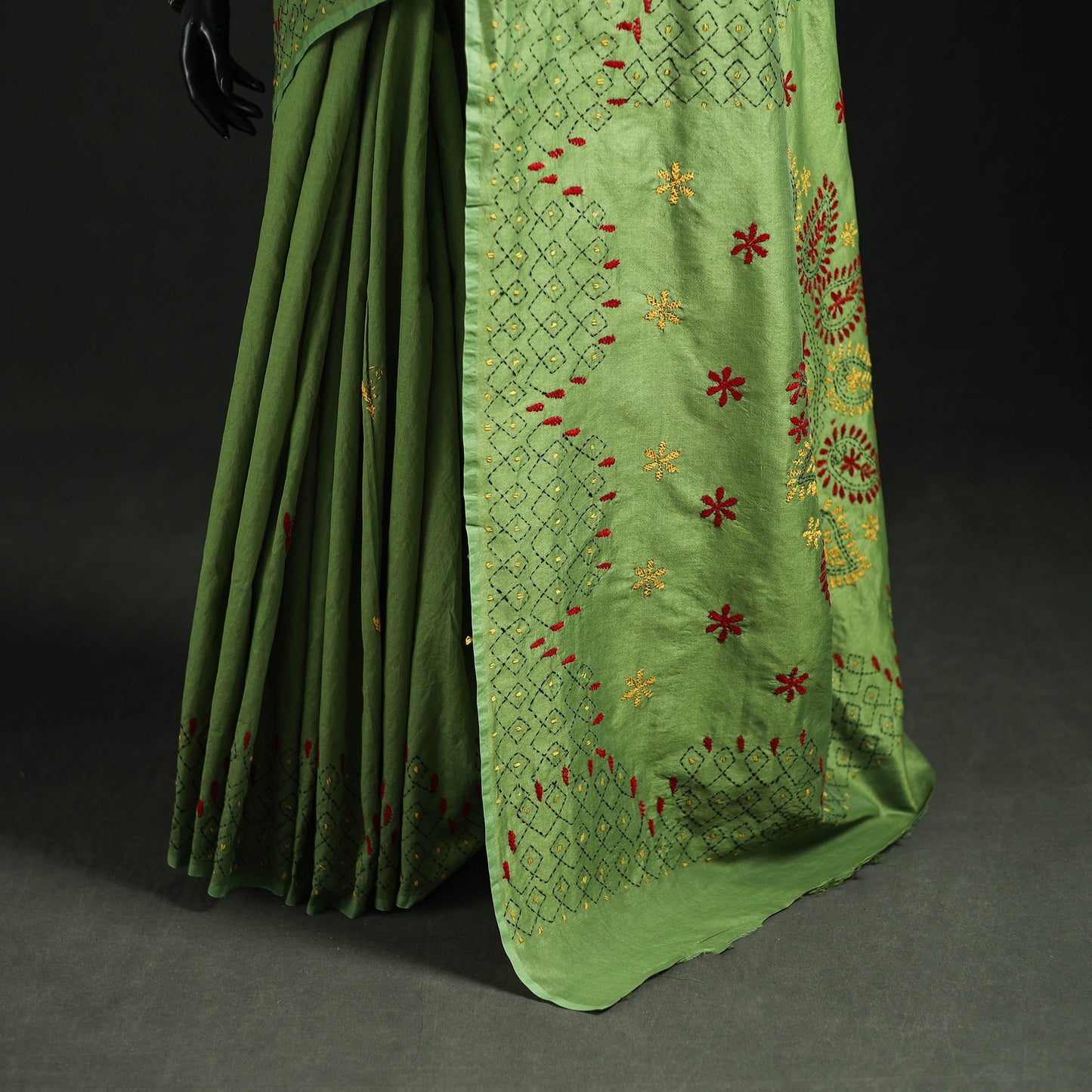 Hand Embroidered Silk Saree 76