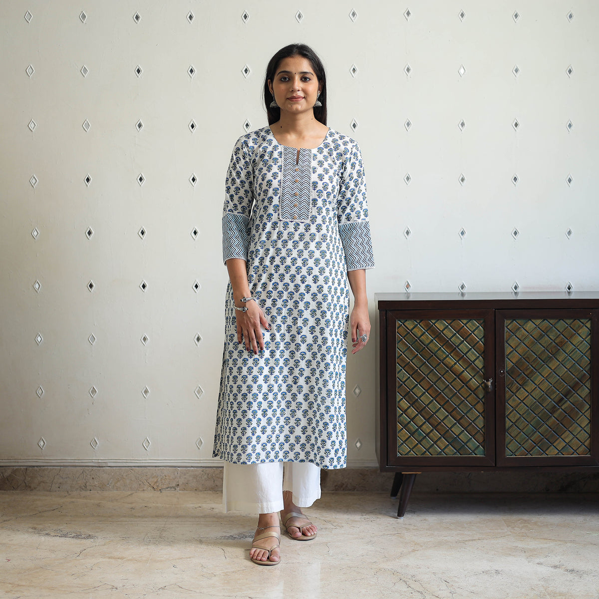 Sanganeri print Kurta