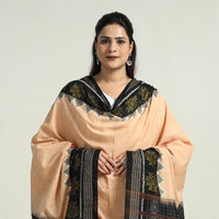 Beige - Sambalpuri Ikat Weave Handloom Cotton Dupatta 08