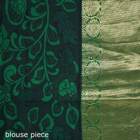 Kanjeevaram Pure Handloom Mulberry Silk Handpainted Srikalahasti Pen Kalamkari Saree with Zari Work 18