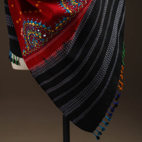 Kutch Bandhani Handwoven Neran Hand Embroidery Merino Wool Shawl 47