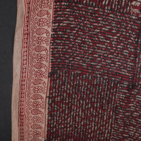 Maroon - Mulberry Silk Bagh Print Fabric 14