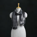Handwoven Banarasi Pure Silk Stole with Tassels 02