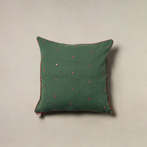 Handwoven Kala Cotton Mirror Work Cushion Cover (16 x 16 in) 61
