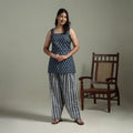 Sanganeri Hand Block Print Cotton Short Kurta with Farshi Salwar Set for women 10