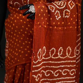Kutch Bandhani Tie-Dye Cotton Saree 32