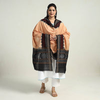 Beige - Sambalpuri Ikat Weave Handloom Cotton Dupatta 09