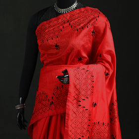 Hand Embroidered Silk Saree 77