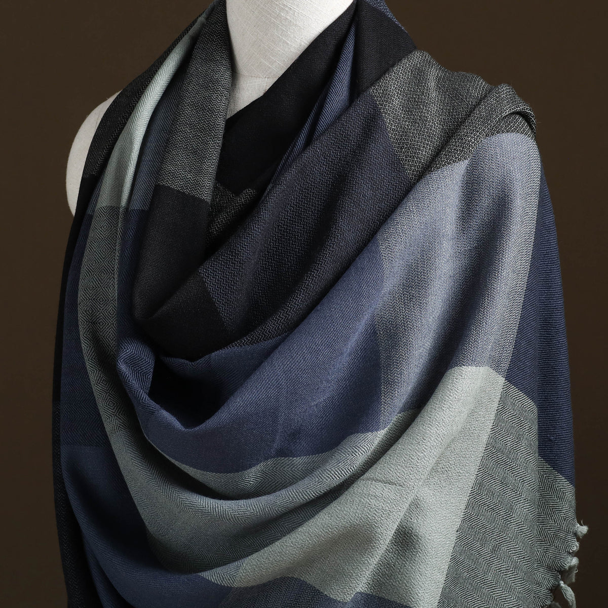 Kumaun Handwoven Pure Merino Wool Shawl 13