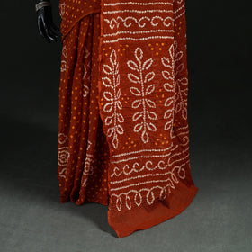 Kutch Bandhani Tie-Dye Cotton Saree 32
