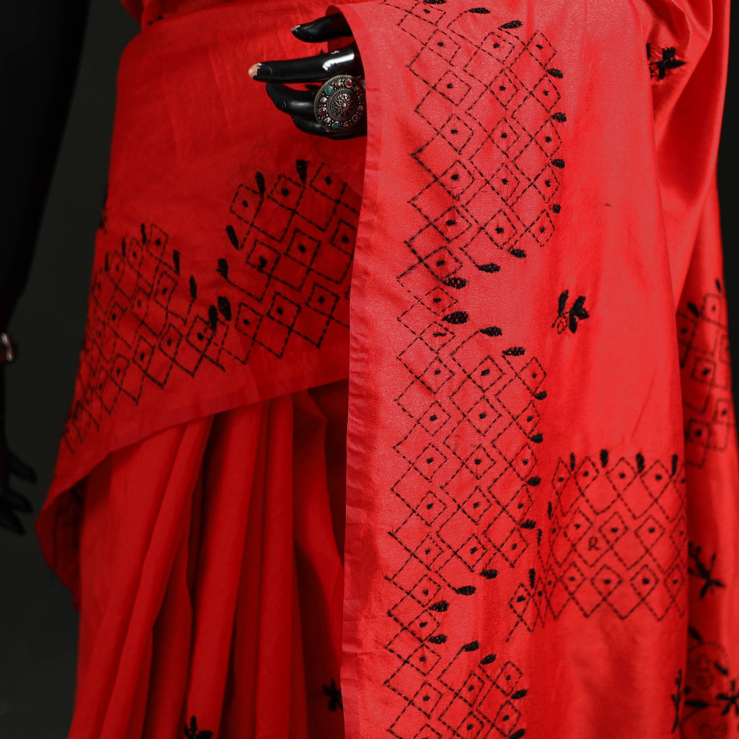 Hand Embroidered Silk Saree 77