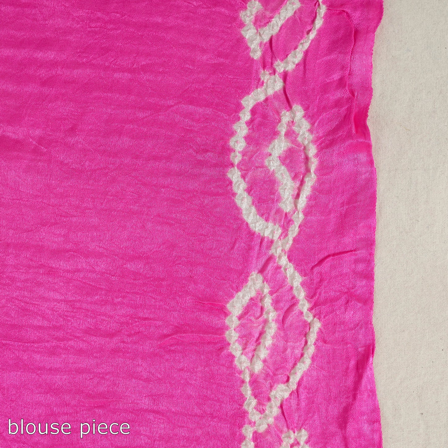 Pink - Kutch Tie-Dye Gajji Silk Bandhani Saree with Blouse Piece 13