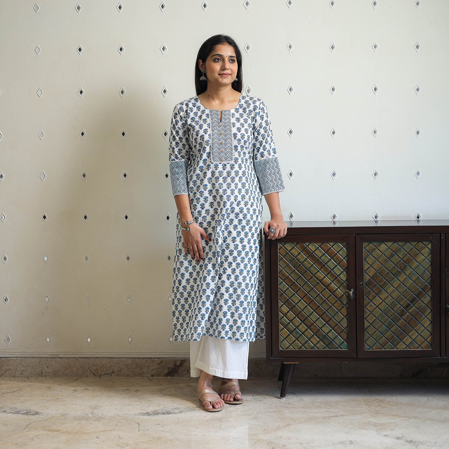 Sanganeri print Kurta