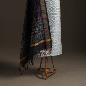 Pochampally Ikat Handloom Sico Unstitched Dress Material: Kurta with Dupatta 21