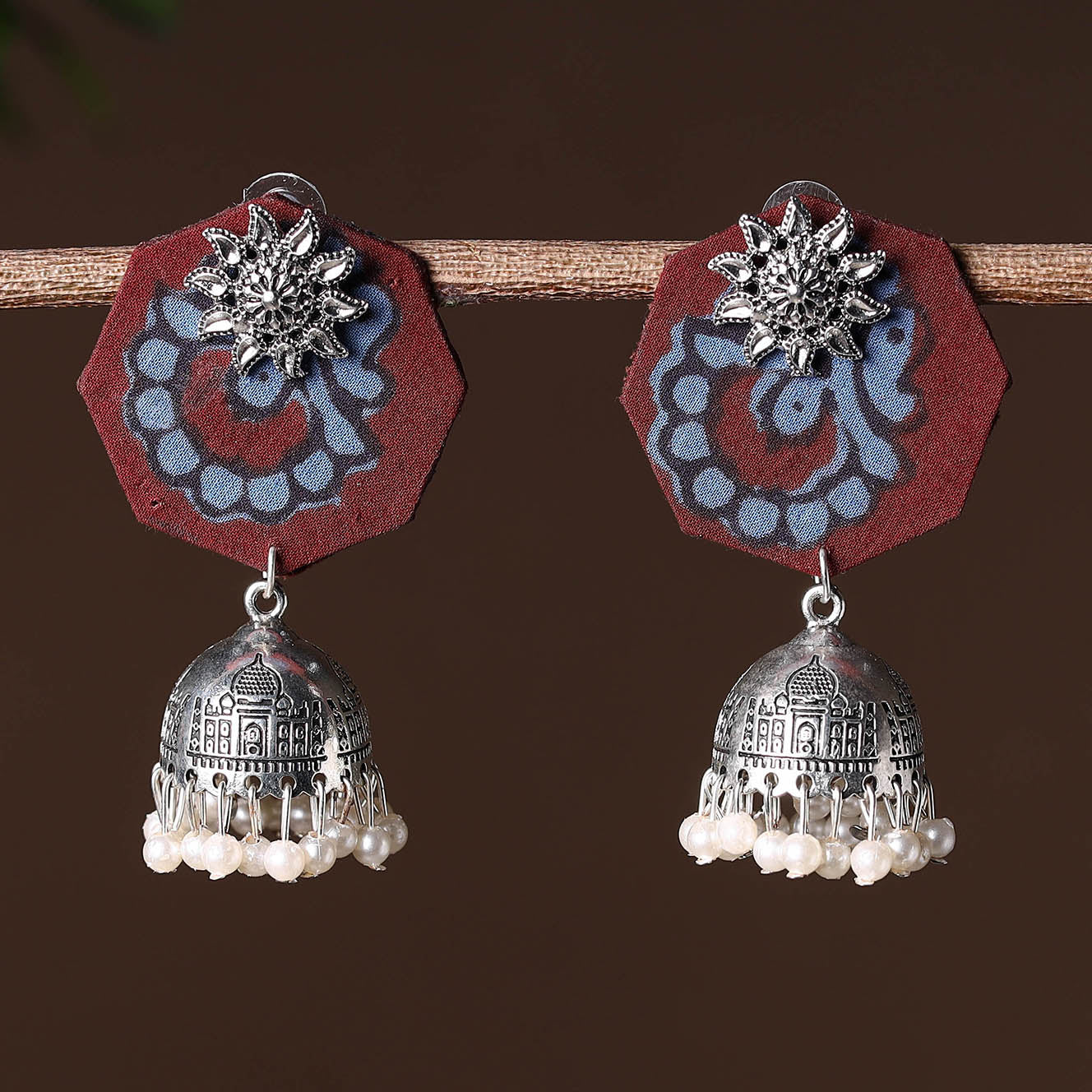 Handcrafted Fabart GS Jhumki Earrings 08