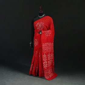 Kutch Bandhani Tie-Dye Cotton Saree 33