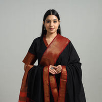 Black - Cotton Dharwad Kurta Set with Palazzo & Dupatta 17