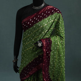 Kutch Tie-Dye Bandhani Cotton Saree with Blouse Piece 20