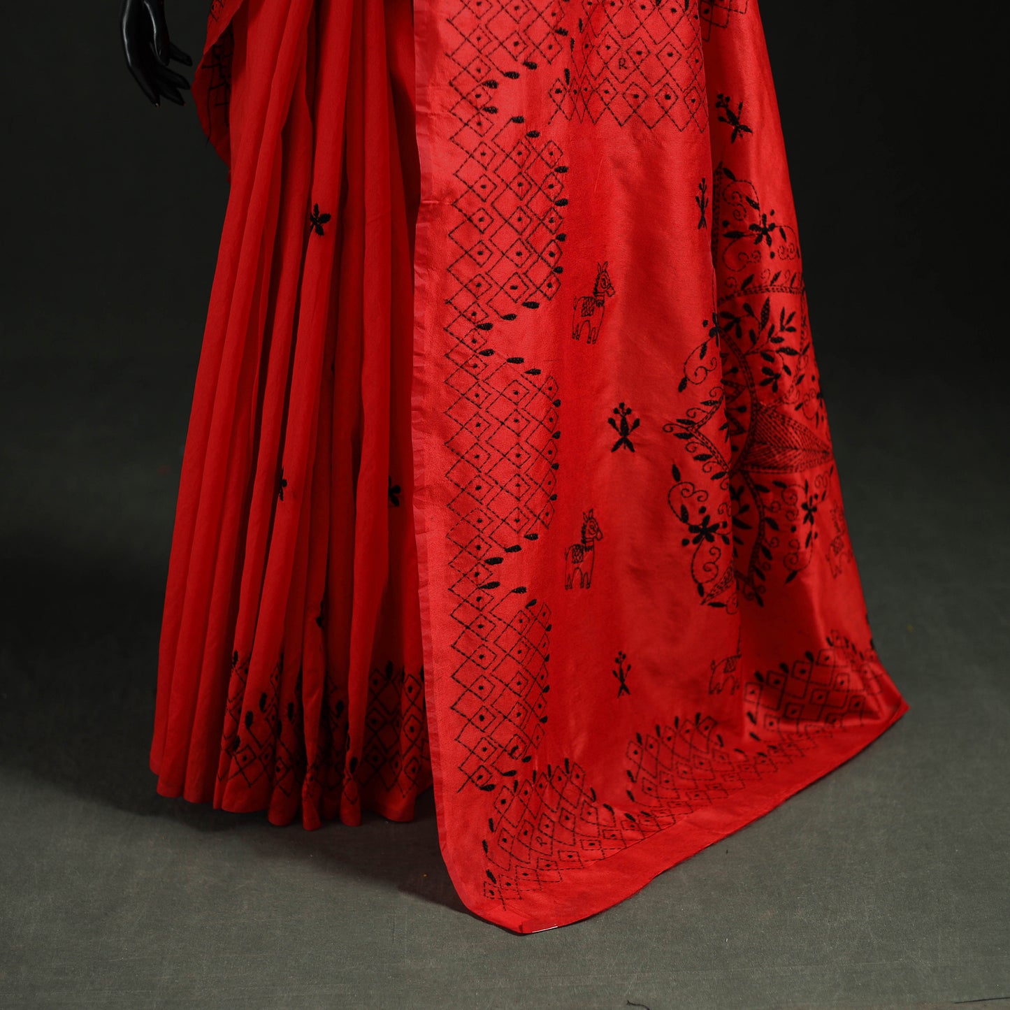 Hand Embroidered Silk Saree 77