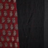 Maroon - Mulberry Silk Bagh Print Fabric 15