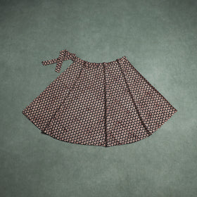 Bagru Hand Block Print Natural Dyed Cotton Wrap Around Skirt 21