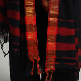  Black Cotton Dharwad Kurta Set with Palazzo & Dupatta