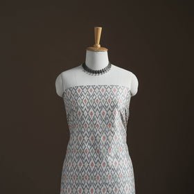Pochampally Ikat Handloom Sico Unstitched Dress Material: Kurta with Dupatta 21