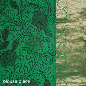 Kanjeevaram Pure Handloom Mulberry Silk Handpainted Srikalahasti Pen Kalamkari Saree with Zari Work 19