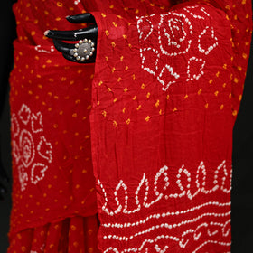 Kutch Bandhani Tie-Dye Cotton Saree 33
