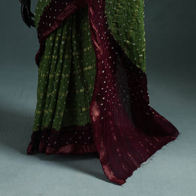 Kutch Tie-Dye Bandhani Cotton Saree with Blouse Piece 20