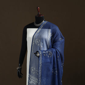 Akola Hand Block Print Natural Dyed Kota Doria Cotton Dupatta 31