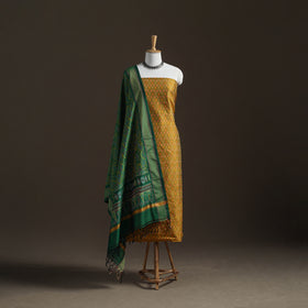 Pochampally Ikat Handloom Sico Unstitched Dress Material: Kurta with Dupatta 22