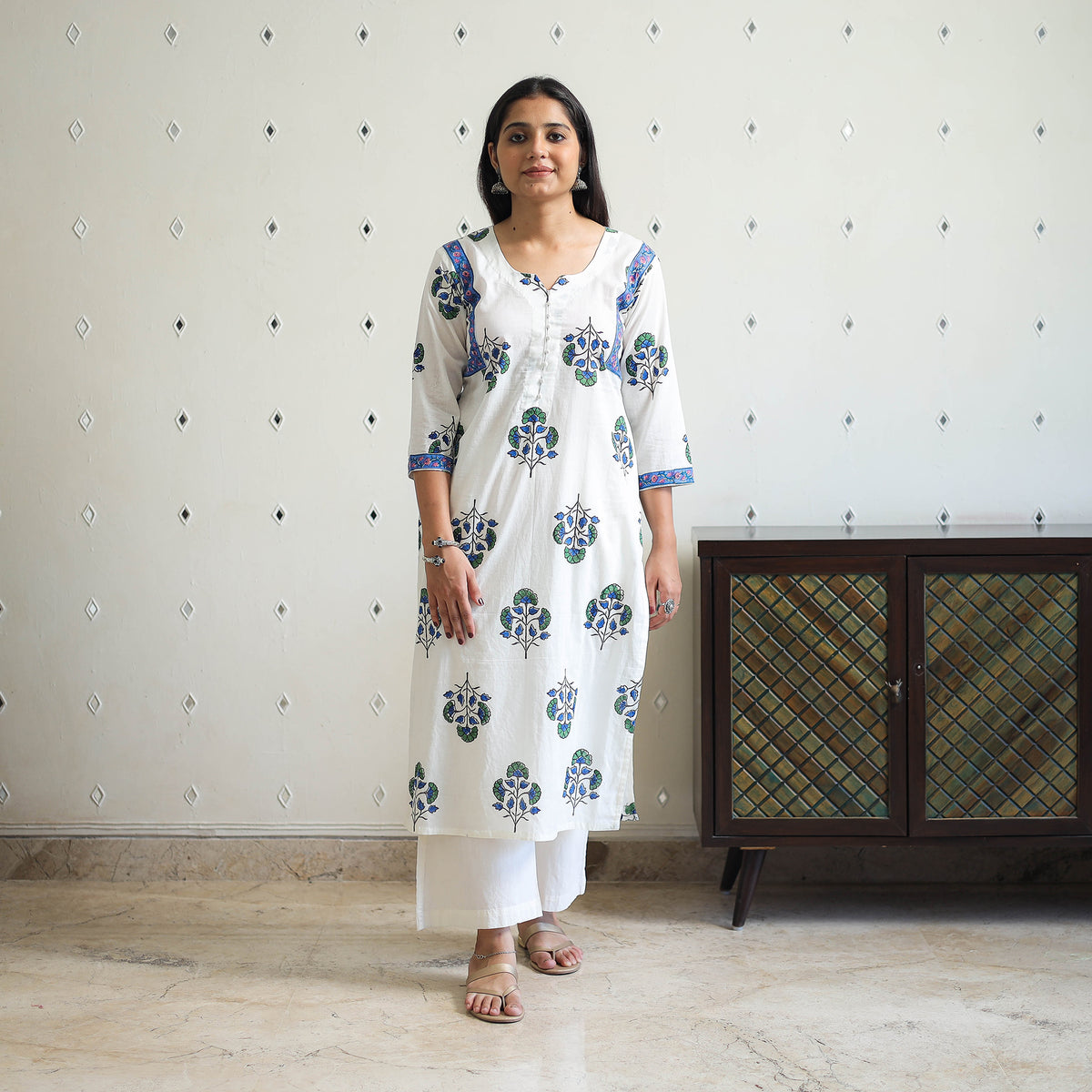 Sanganeri print Kurta