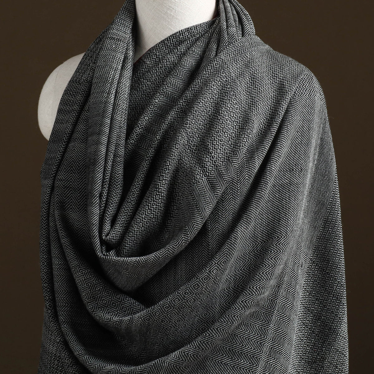 Kumaun Handwoven Pure Merino Wool Shawl 14