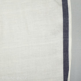 White - Phulia Jamdani Handloom Cotton Saree with Tassels