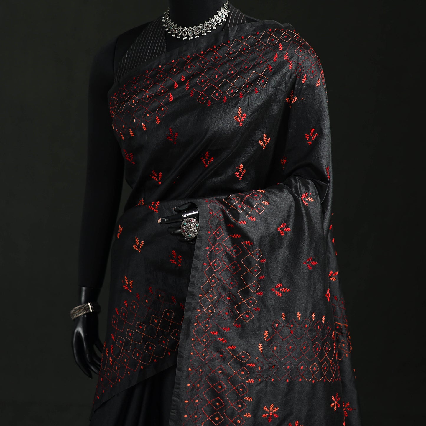 Hand Embroidered Silk Saree 78