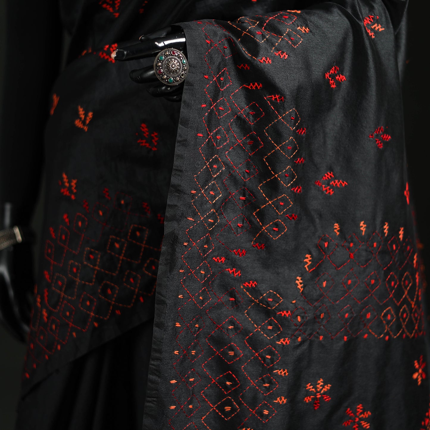 Hand Embroidered Silk Saree 78
