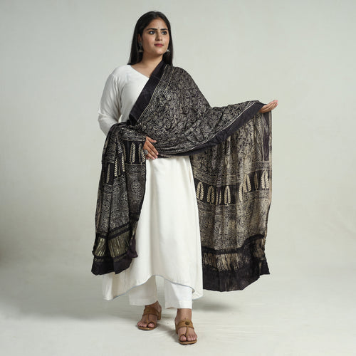 Ajrakh Silk Dupatta 