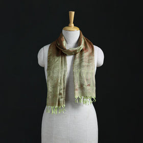 Handwoven Banarasi Pure Silk Stole with Tassels 11