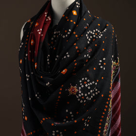 Kutch Bandhani Handwoven Neran Hand Embroidery Merino Wool Shawl 49