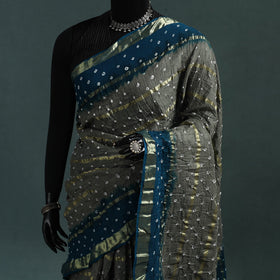 Kutch Tie-Dye Bandhani Cotton Saree with Blouse Piece 21