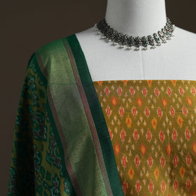 Pochampally Ikat Handloom Sico Unstitched Dress Material: Kurta with Dupatta 22