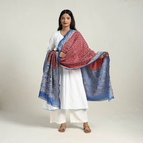 Maroon - handloom tussar silk bengal kantha embroidery