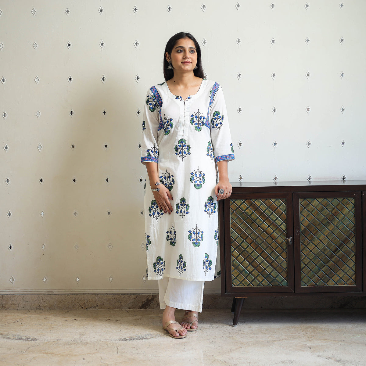 Sanganeri print Kurta