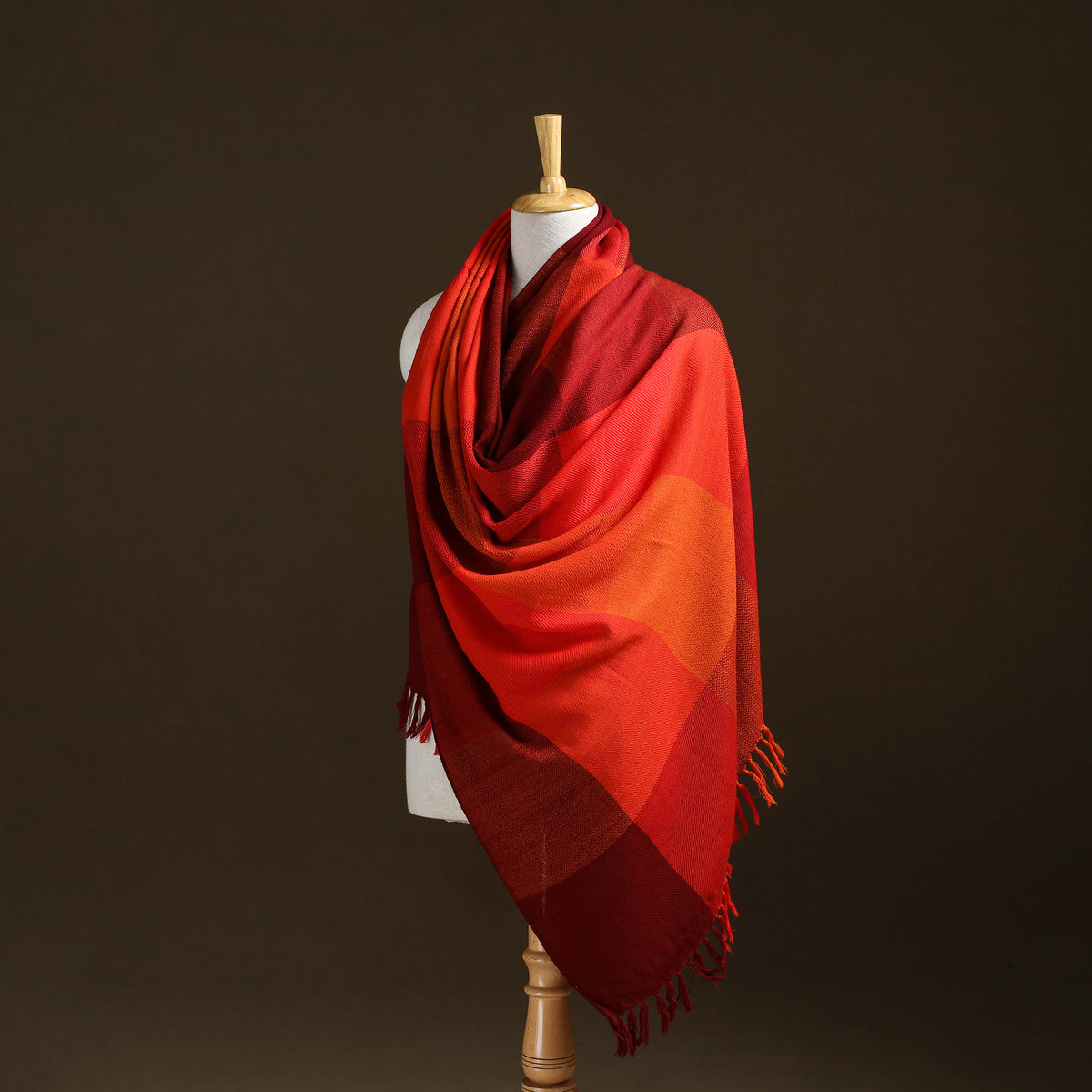 Kumaun Handwoven Pure Merino Wool Shawl 15