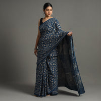 block printed saree