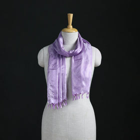 Handwoven Banarasi Pure Silk Stole with Tassels 12