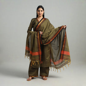 Buy Cotton Green Dharwad Kurta Set with Palazzo & Dupatta