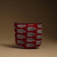 Red - Handmade Quilted Cotton Utility Pouch 04