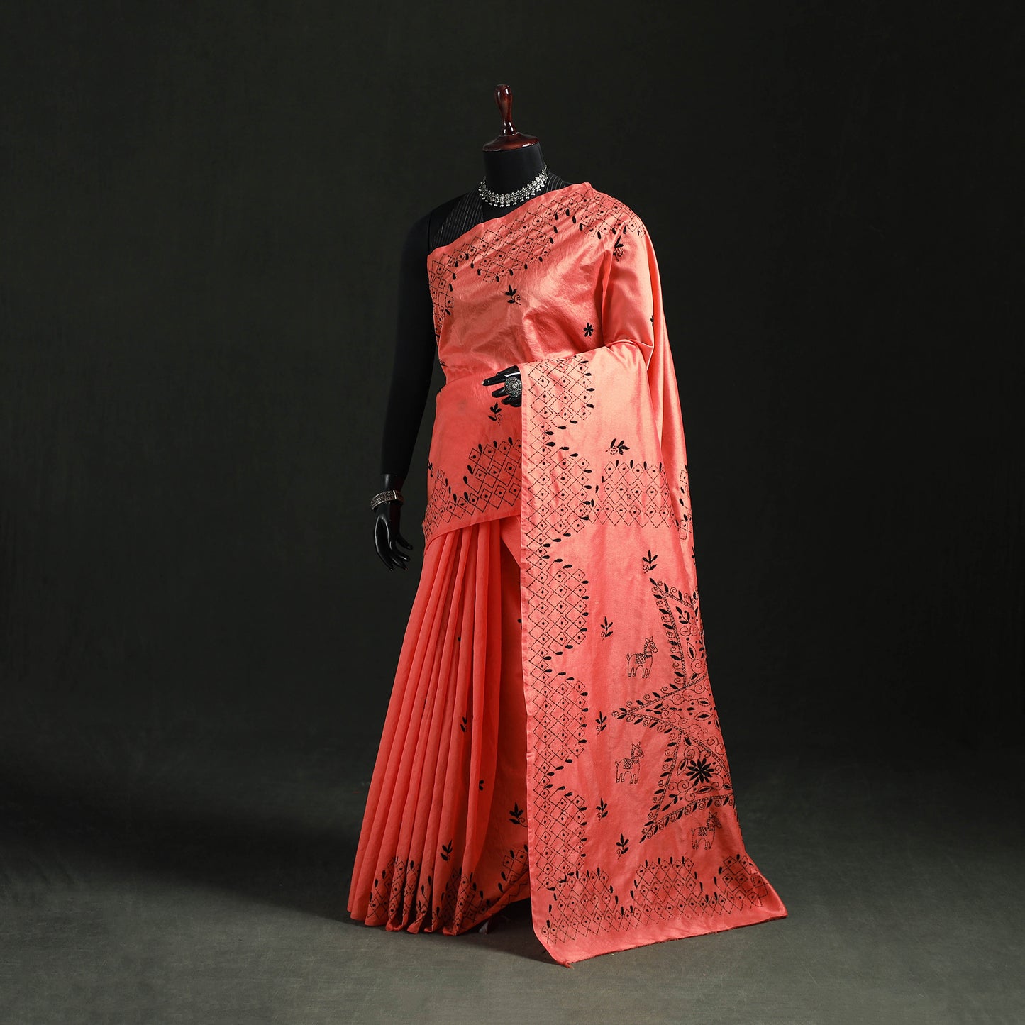 Hand Embroidered Silk Saree 79